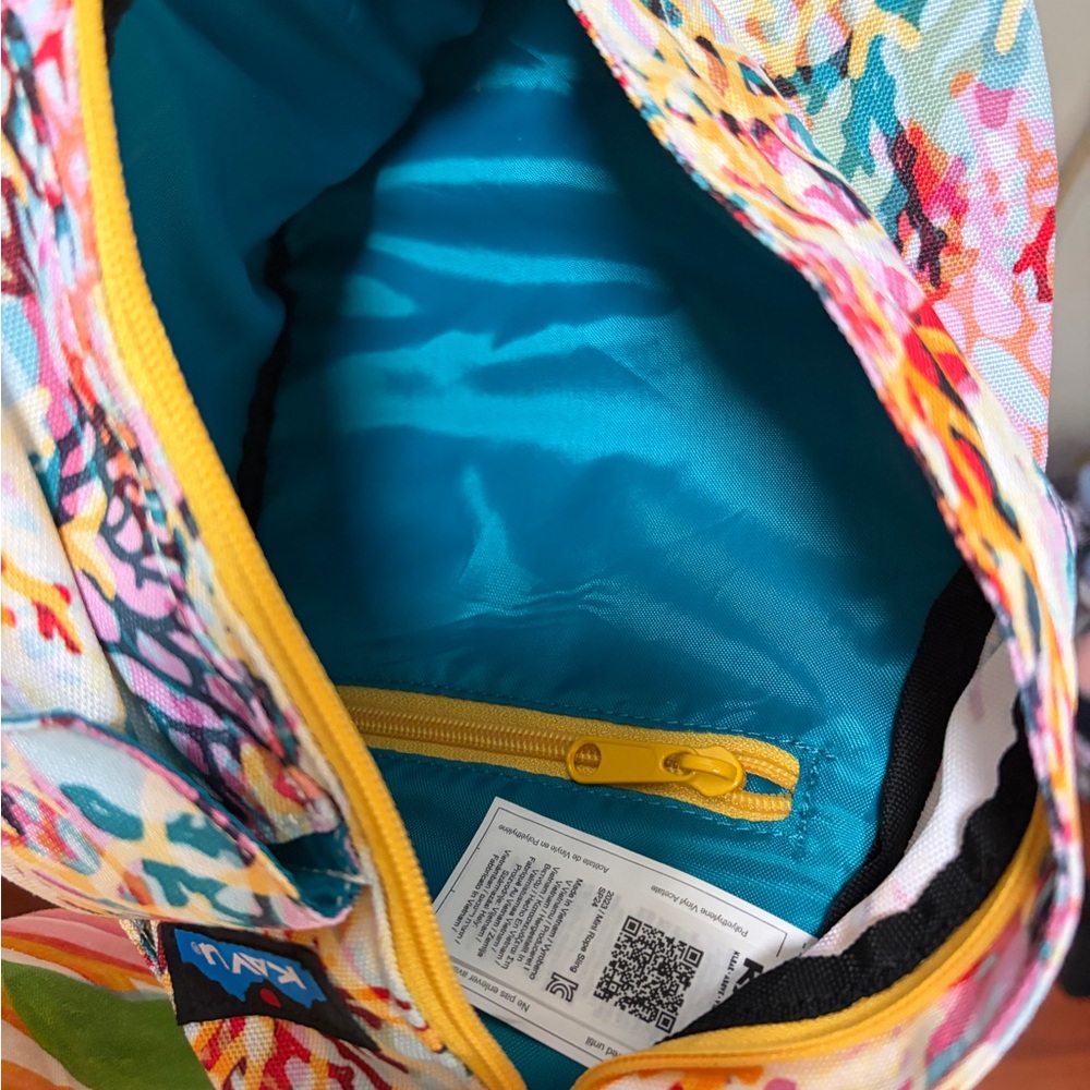 Kavu Multicolor Coral Reef Sling Backpack with Yellow Accents - Picture 3 of 3